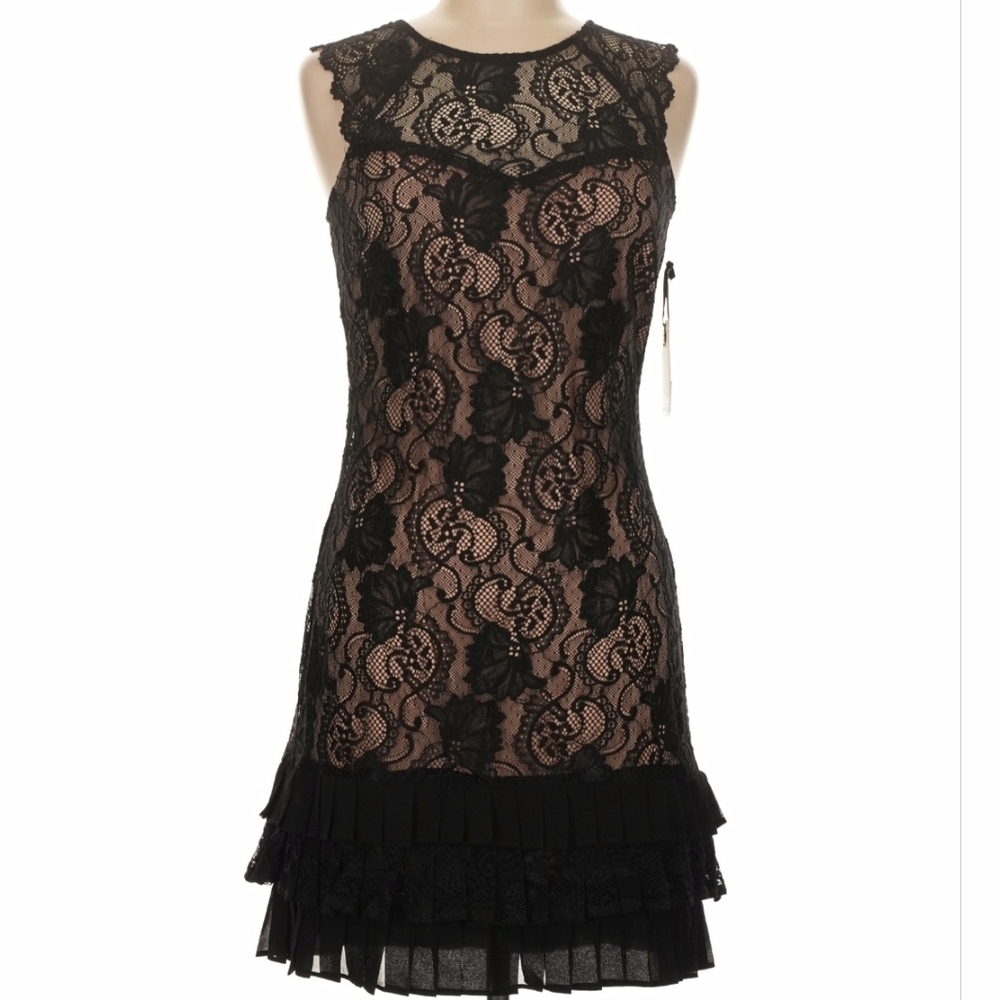 Kensie Lace Ruffled-Hem Dress, Size 6 - Picture 4 of 7